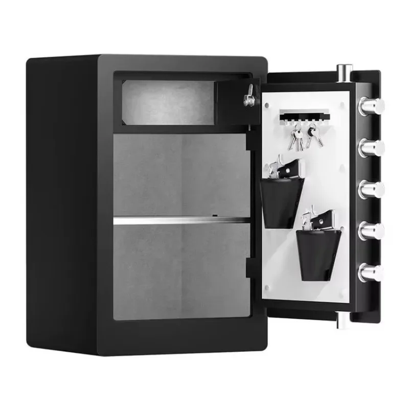 工場直販 セーフティボックス ブラック 60CM 高さ セーフティボックス 内部キャビネット付き 指紋認証ロック/電子ロック セーフティボックス メーカー