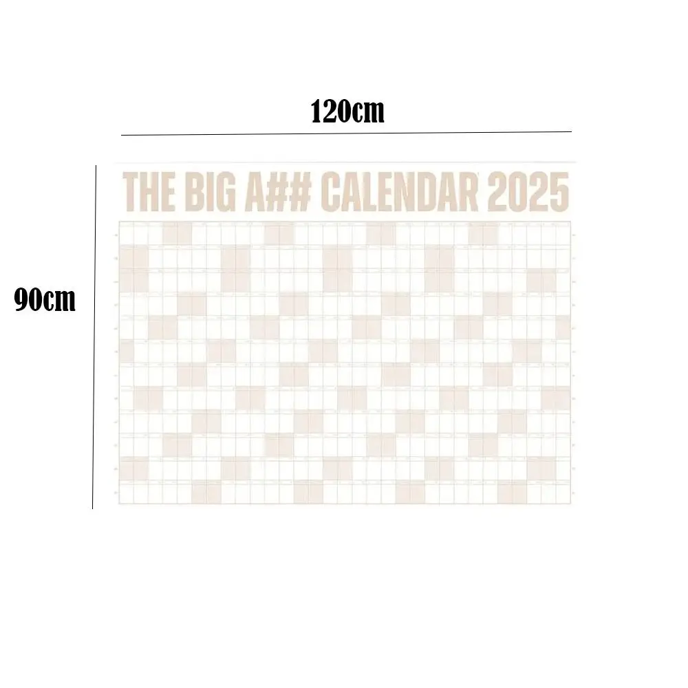 Simplicity Giant The Big A## Calendar with Pen and Adhesive Sticker Schedule Organizer 2025 Planner Sheet Yearly Wall Planner