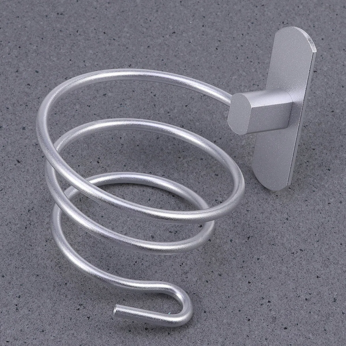 

1pc Hair Dryer Holder Wall Mounted Metal Bracket For Bathroom Dryer Storage Rack Spiral Holder Rust Proof Shiny Finish