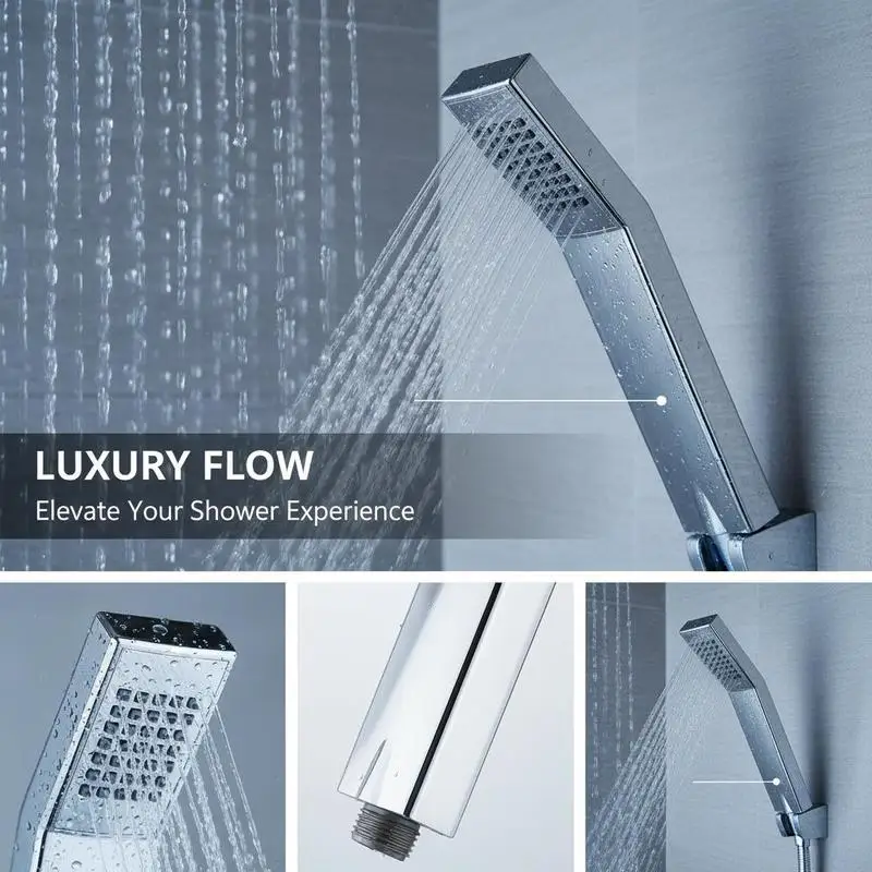 Immagine 7: Soffione doccia fisso cromato per bagno