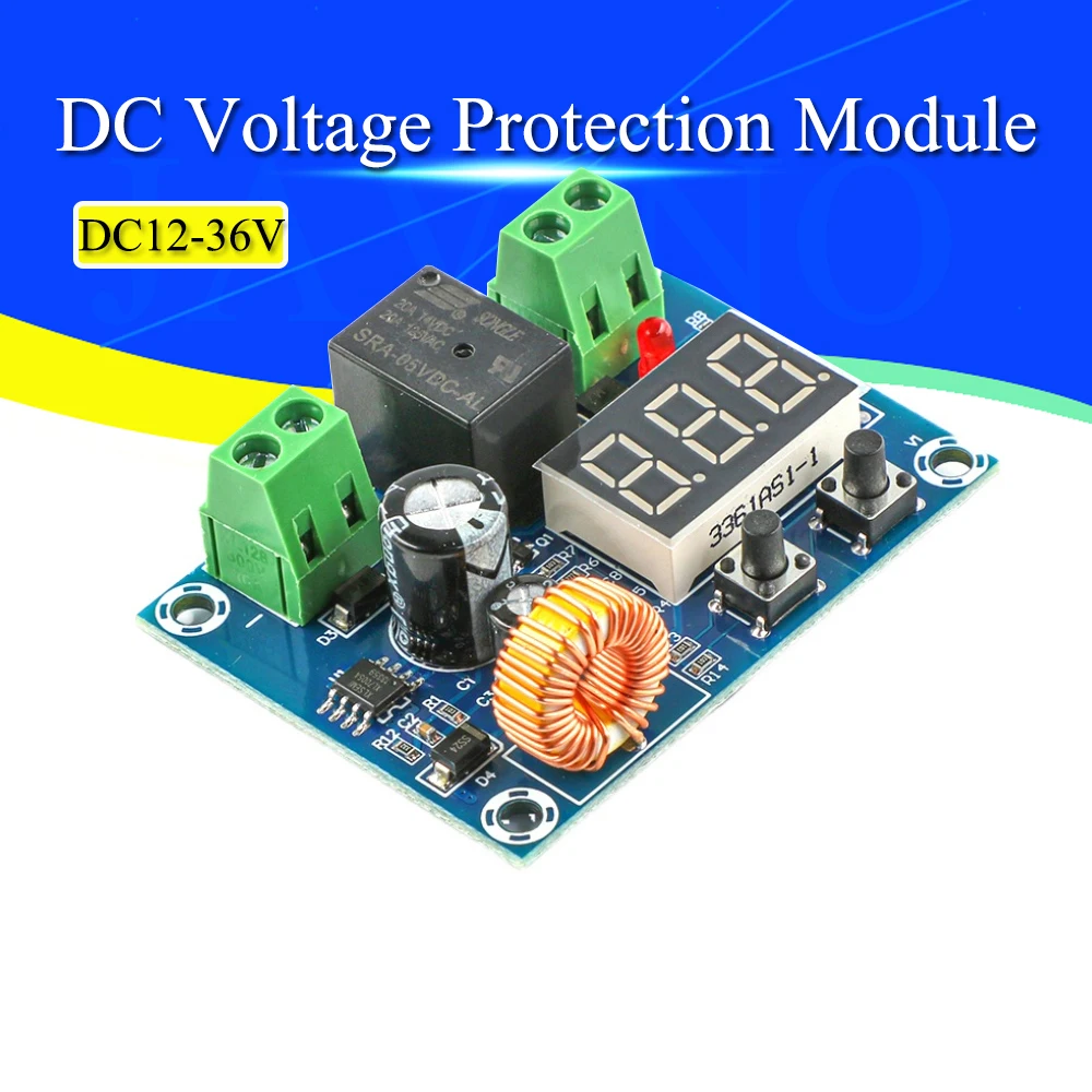 XH-M609 Low Voltage Disconnect Switch Cut Off 12V 24V 36V Digital LED Display Over-Discharge Protect for 12-36V Lithium Battery