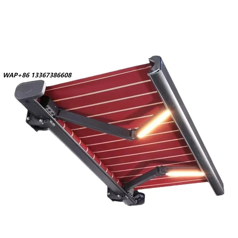 Manufacturer-Sourced Courtyard Outdoor Rain Shelter Foldable Retractable Sunshade Electric Remote Control Acrylic Sail Material
