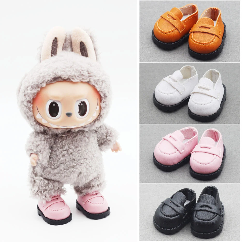 3.8cm Leather PU Shoes Cotton Dolls Shoes Boots Toys Casual Sports Shoes DIY Doll Accessories Doll Toys for 17cm LABUBU