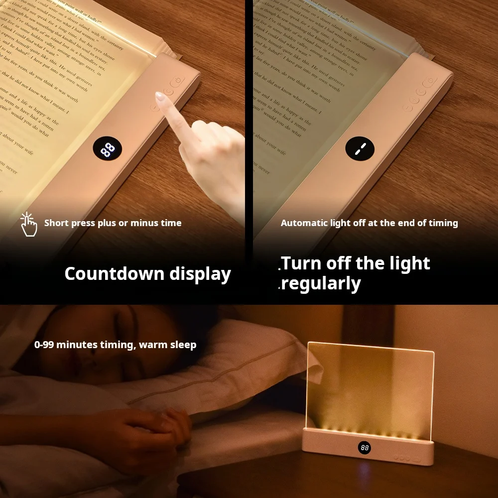 F17 Reading Light Bed Bedroom Night Light LED Flat Panel Reading Light Night Multifunction Night Vision Read Lamp