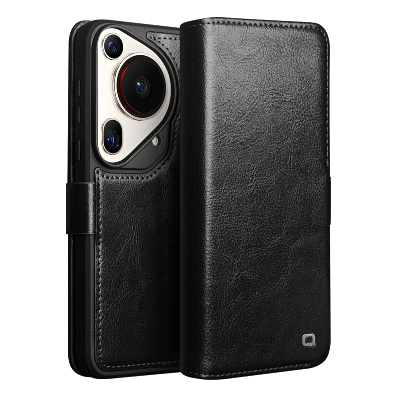 

Чехлы-раскладушки Qialino из натуральной кожи для Huawei Pura70 Pura 70 Pro, ультра чехол для телефона ручной работы с отделениями для карт, чехол