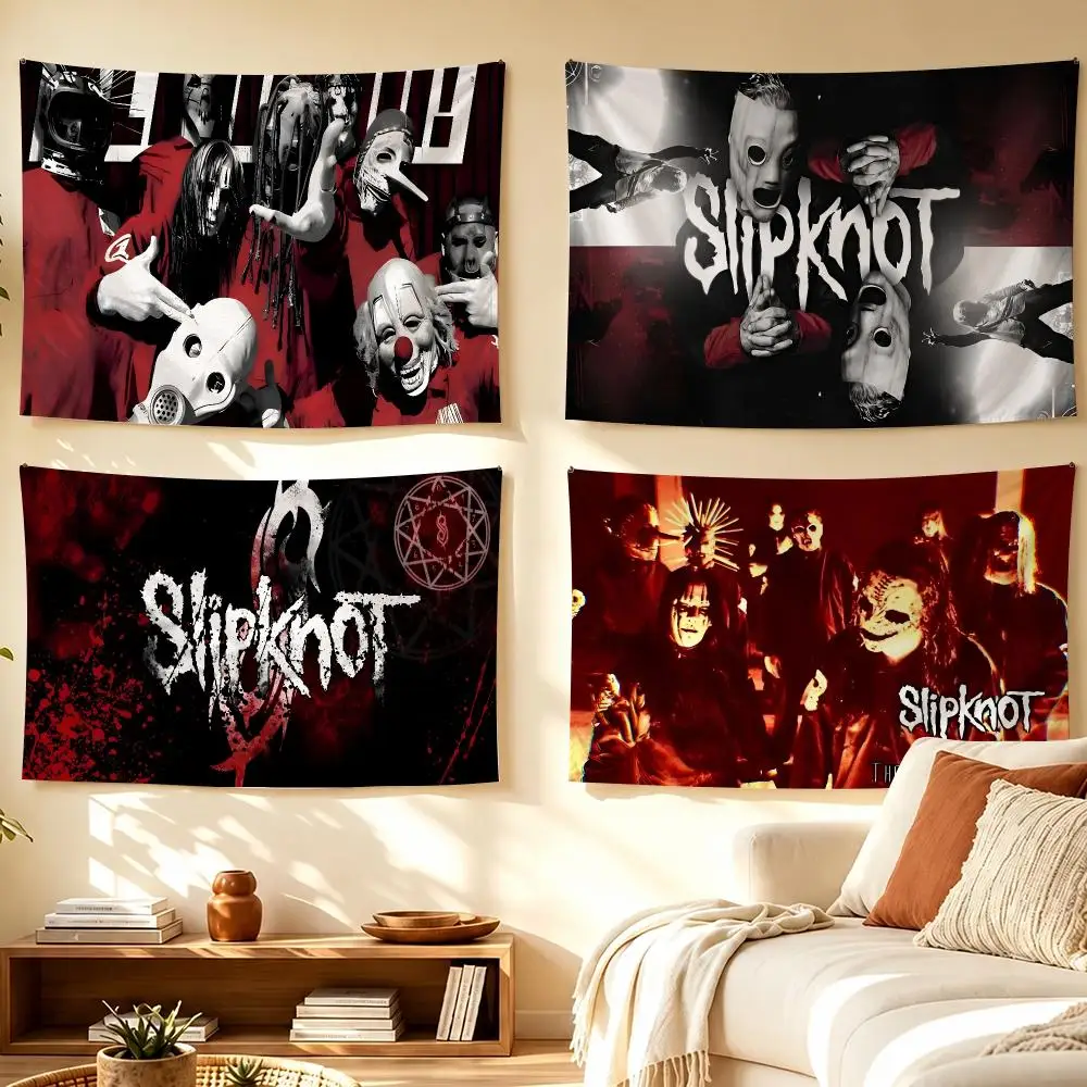 S-Slipknot Tapestry Banner For College Dorm Bedroom Outdoor Living Room Wall Art Decor Party