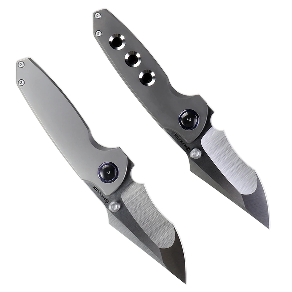 Maxace  Manticore Flipper Zero  Folding Knife  CPM - Magnacut Blade Titanium Handle Outdoor Survival  Hunting Camping Knife