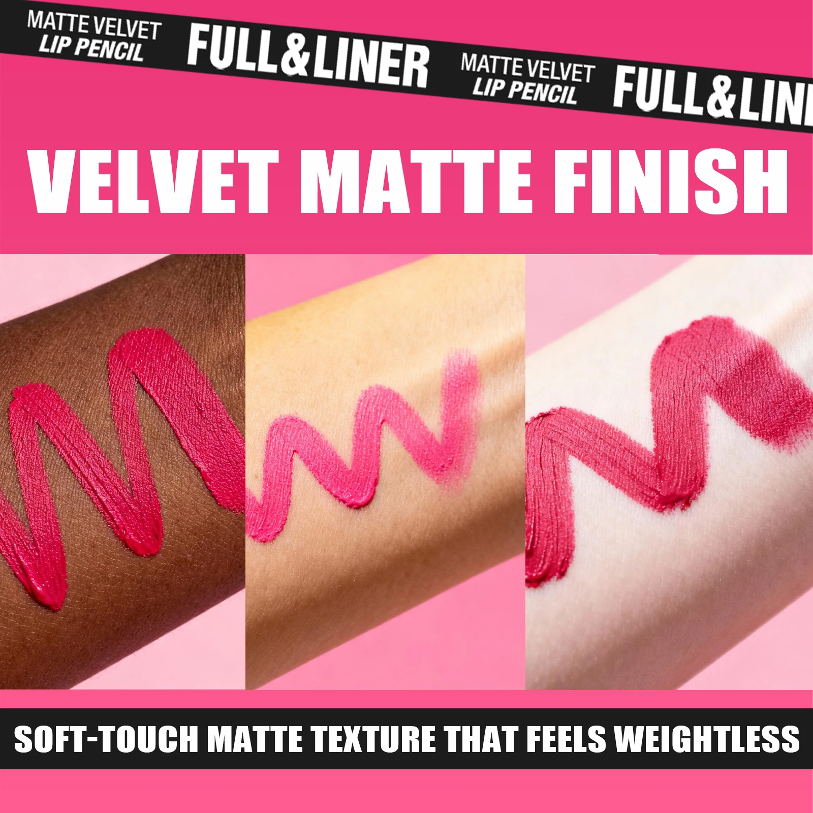 Matte Lip Liner, Lipstick, Wooden Pen Can Be Cut, Lip Liner Lasts for A Long Time,Does Not Stick To The Cup,Does Not Fade