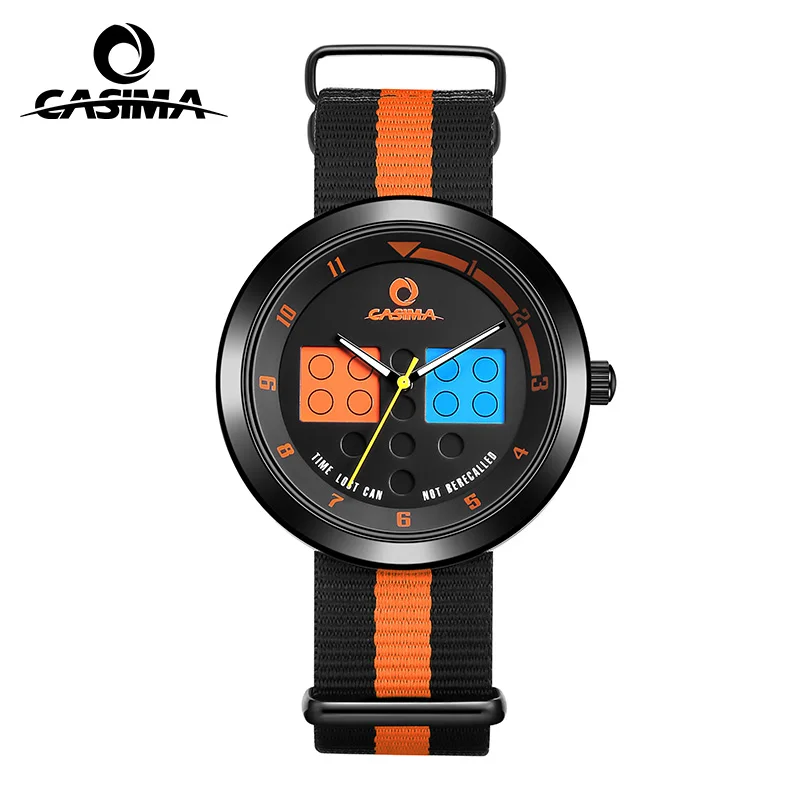 CASIMA クォーツムーブメント カップル腕時計、学生用腕時計、キャンバスストラップ、スポーツトレンド、モデル CS2117-1030