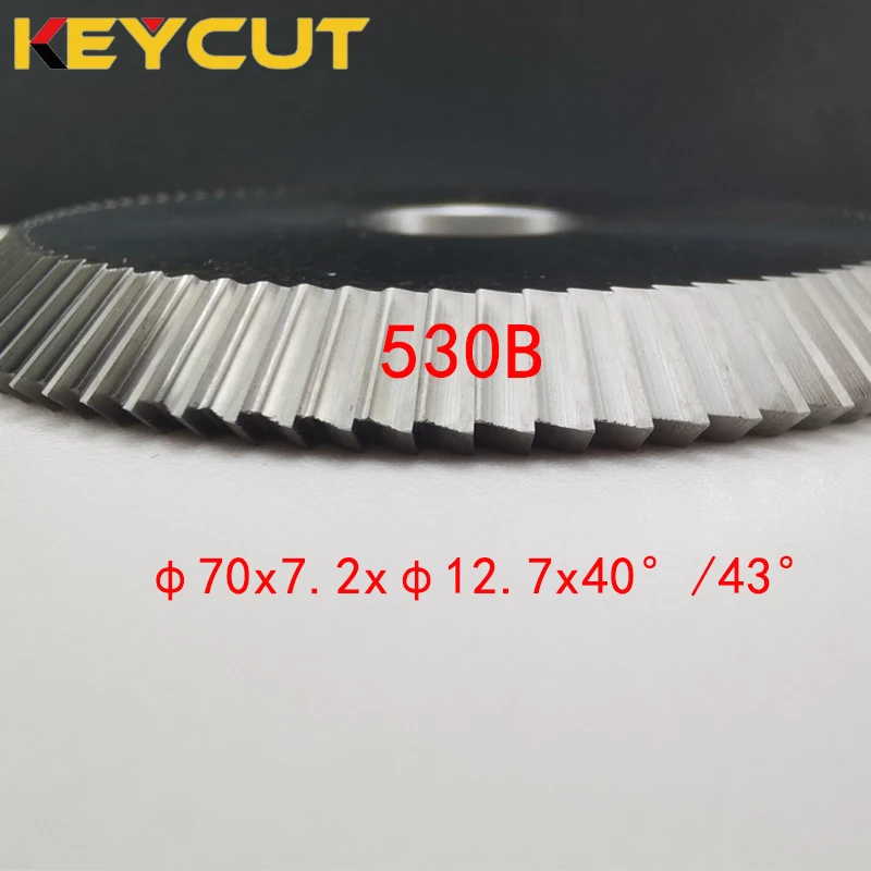 530B คัตเตอร์ 70x7.2x12.7x40 ° 43 °   เหมาะกับ EAST OF WU เครื่องตัดกุญแจเครื่องมือช่างทํากุญแจหลังการขาย