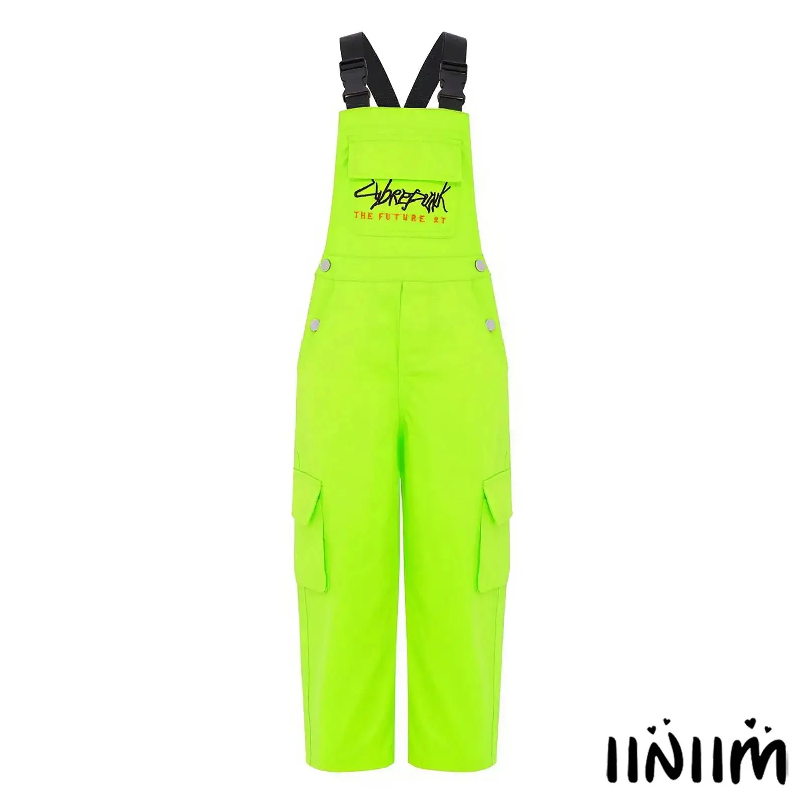 

Functional Childrens Coveralls Multiple Pockets Embroidery Jumpsuit for Street Hip Hop Dance Classes And Urban Fashion Wear