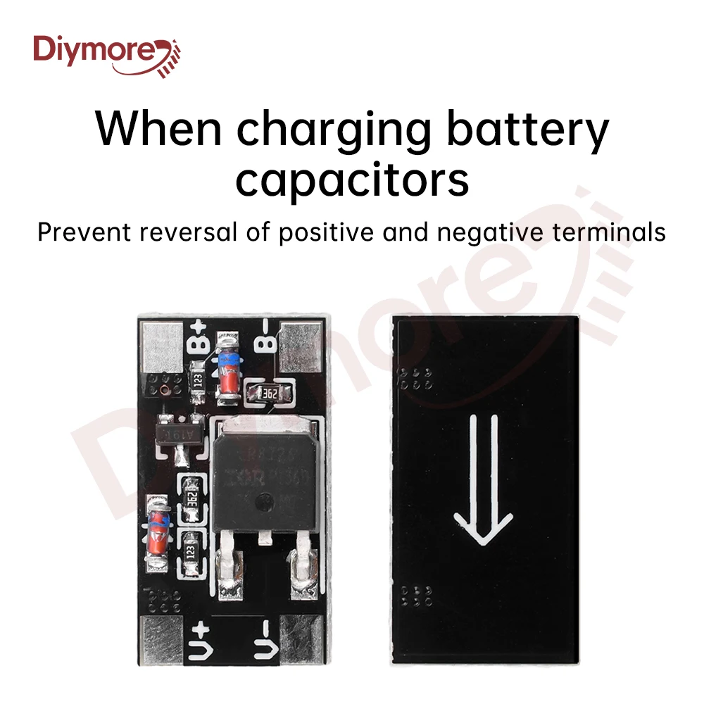 5pcs 3V-28V 12A  Anti Reverse Connection Module Battery Capacitor Positive Negative Reverse Connection Protection Board