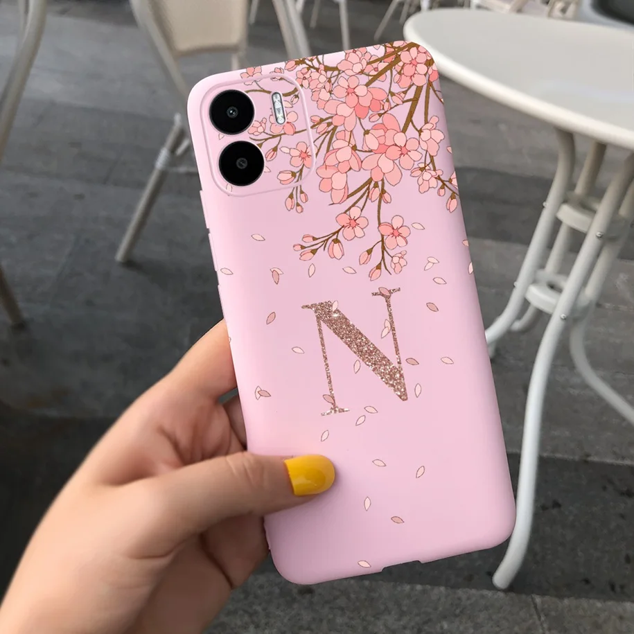 For Xiaomi Redmi A2 Plus Case Redmi A2+ Cover Fashion Initial Letters Soft TPU Bumper For Xiomi Redmi A2 Plus Funda RedmiA2 Capa