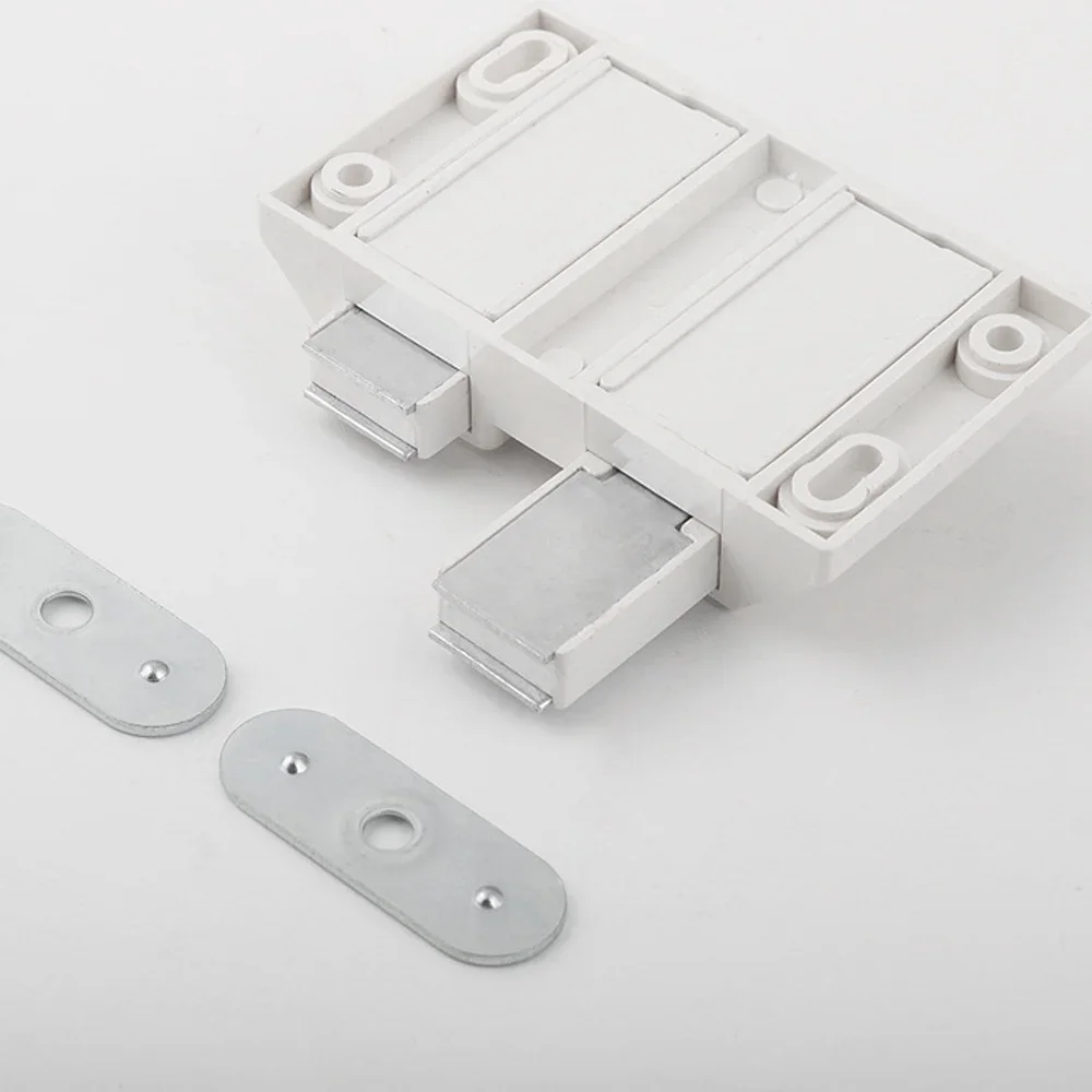 

10 шт. магнитная двойная защелка для шкафа, невидимая магнитная дверная защелка, самоблокирующаяся открытая/закрывающаяся дверная пробка для оборудования