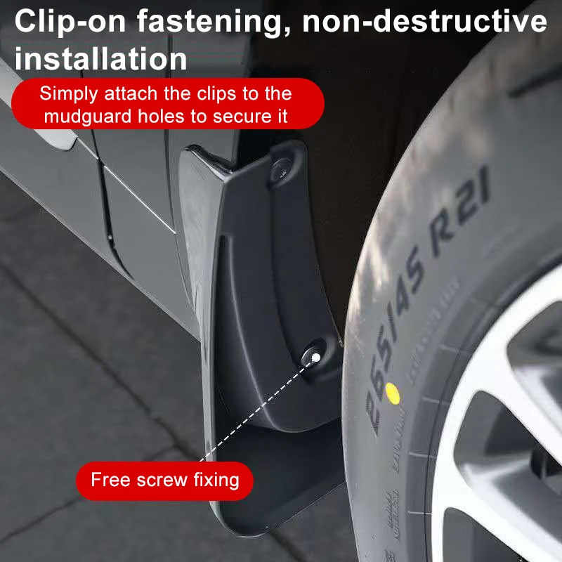 درابزين السيارة لـ Denza D9 2022 2023 2024 طلاء الخبز المضاد للحشف واقيات الطين اللوحات الحرس سبلاش رفرف الطين أجزاء الملحقات #4