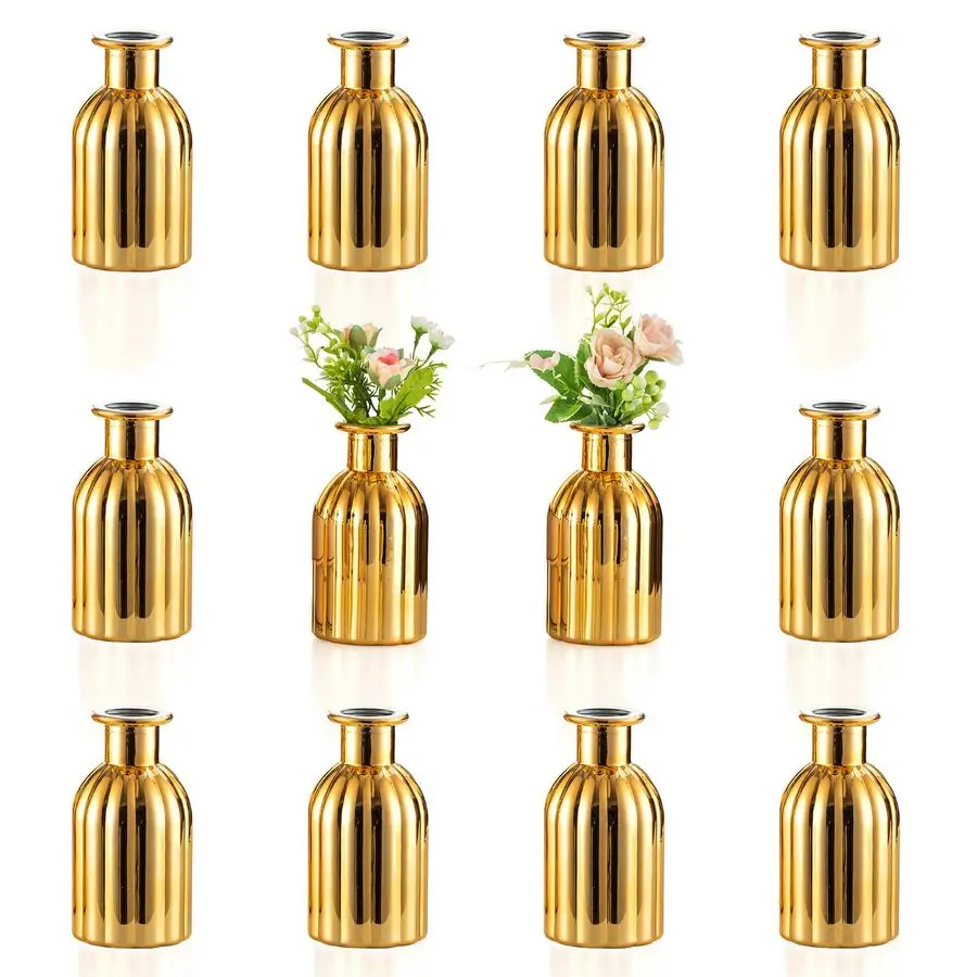 Bud Vases Small Gol…