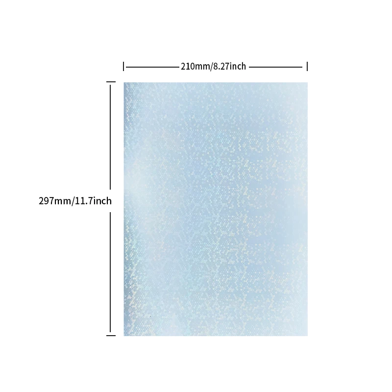 A4 Holographic Vinyl Sticker Paper Transparent Bubbles PET Adhesive Paper For Inkjet Printer Waterproof Anti-tear DIY