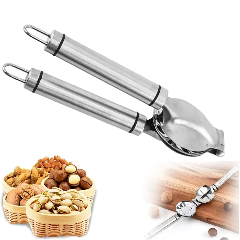 

430 Stainless Steel Chestnut Opener Quick Clip Walnut Sheller Nut Cutter Opener Pliers Gadgets Cracker Kitchen Accessories N9D7