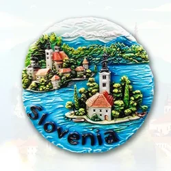 Slovenia Fridge Magnets Travelling Souvenirs Bled Lake Refrigerator Stickers Wedding Gifts Home Decoration