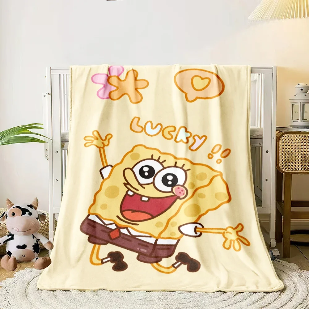 Spongebob Blanket.Seasonal Blankets.Used for Sofas,beds,living Rooms,travel Picnics,blankets,gifts,thin Blankets