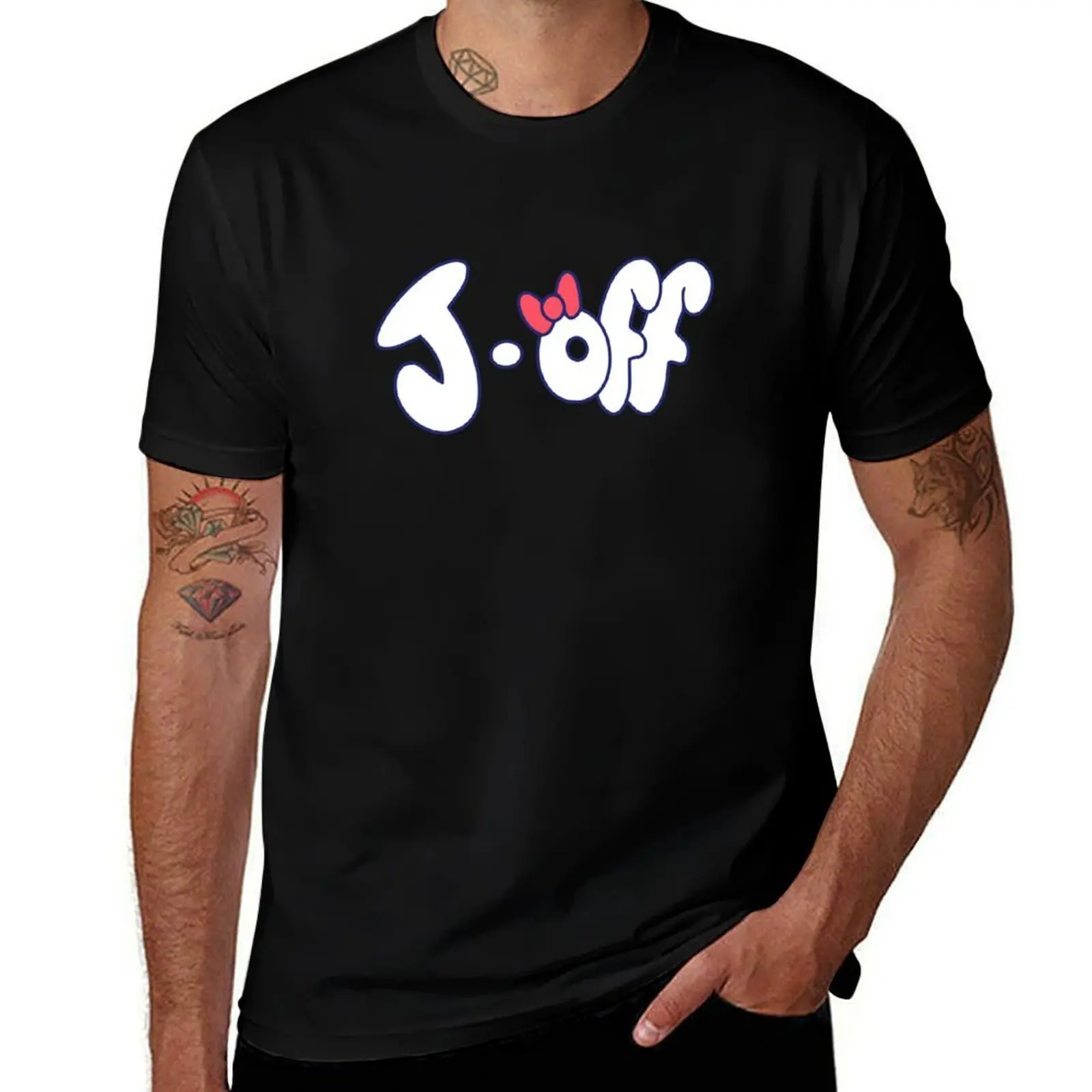 

J Off T-Shirt funny meme t-shirts oversized street wear plain black t shirts men