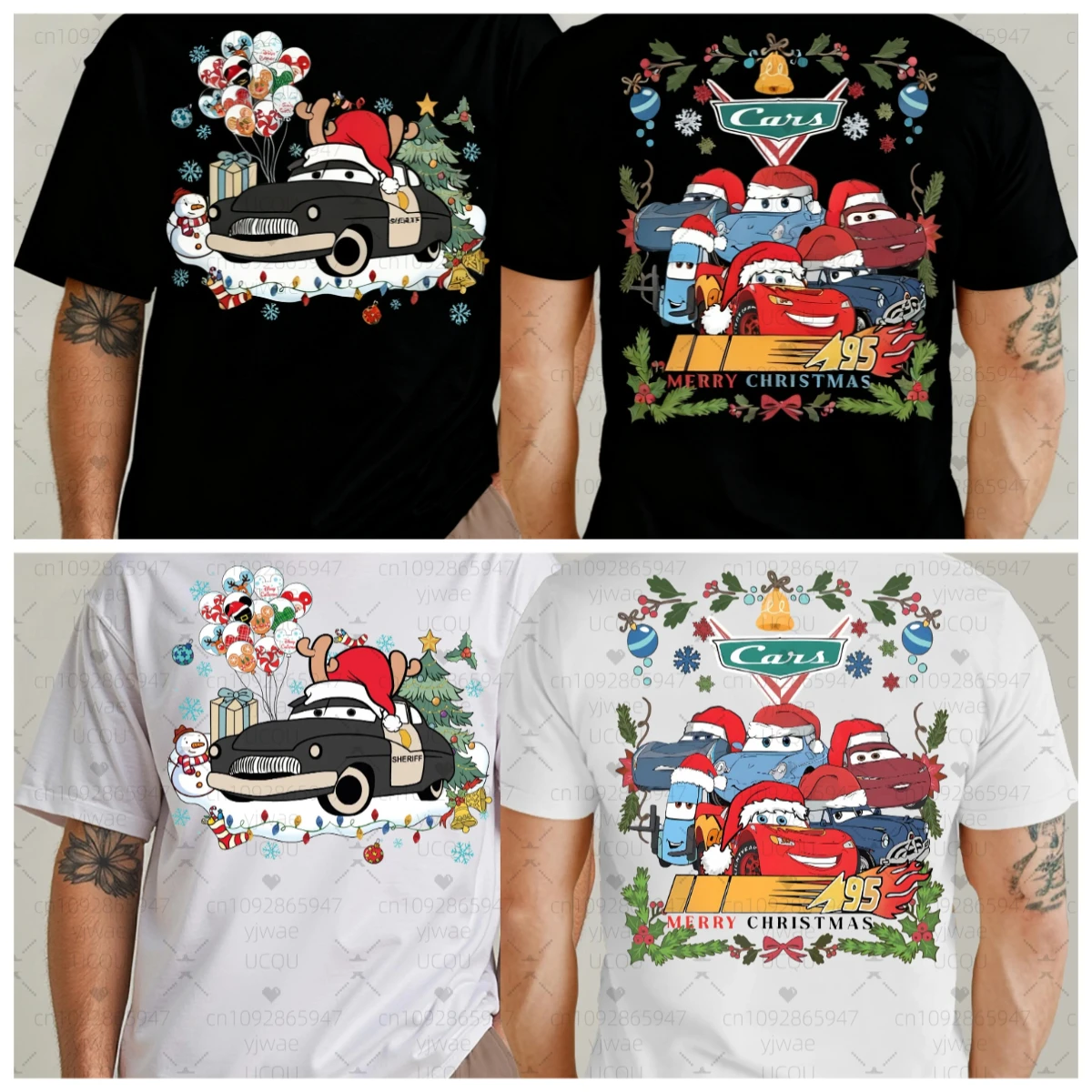 

2025 модная повседневная осенне-зимняя мужская рубашка с круглым вырезом и коротким рукавом Disney Racing Lightning McQueen с круглым вырезом и коротким рукавом