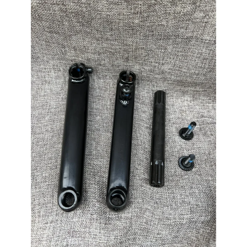 Cigüeñal BMX de 3 piezas, 8 estrías, eje de 19 mm, para bicicleta de calle, acrobacias, piñón fijo, acero, 175 mm