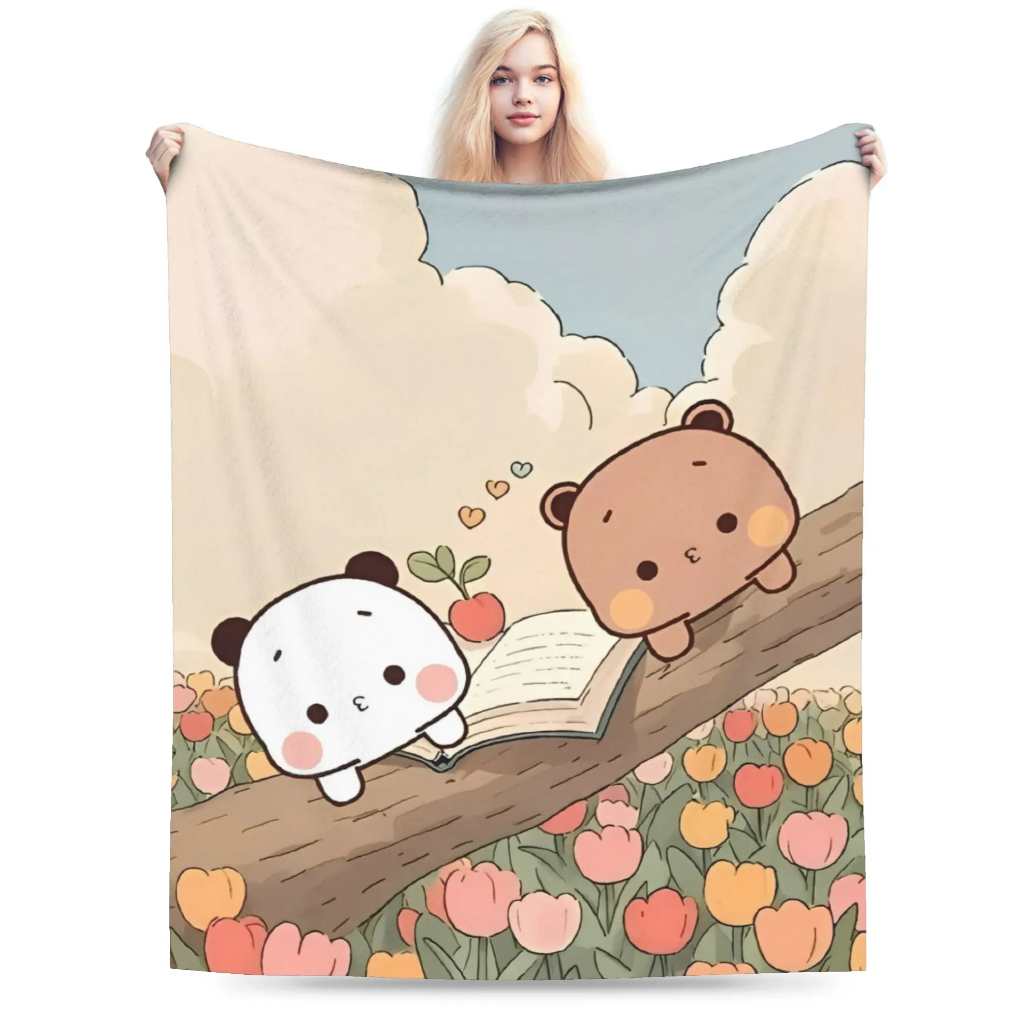 

Cozy Bubu Dudu Blanket Merch Home Decorative Throw Blankets Warm Flannel for Travel