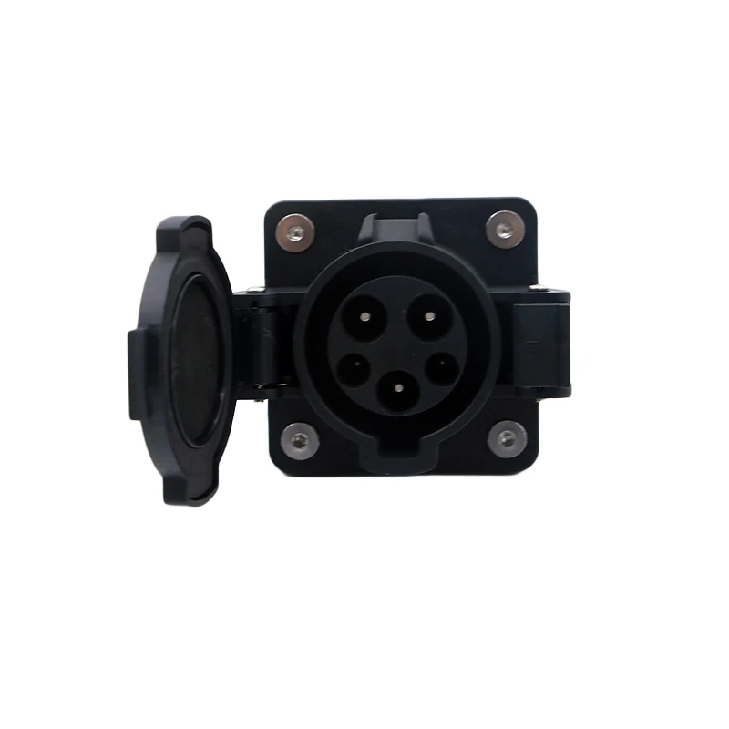 Ev charger connector socket with lock sae j1772 charger socket ac ev charger socket