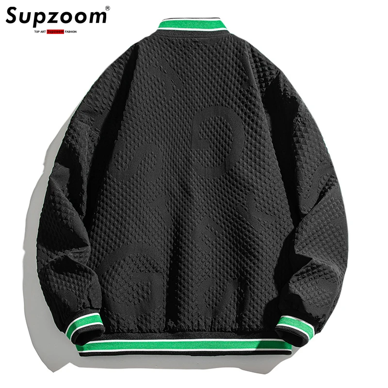 Supzoom New Arrival Top Fashion Hip Hop Autumn And Winter Embroidery Letter Casual Loose Student Baseball Jackets And Coats