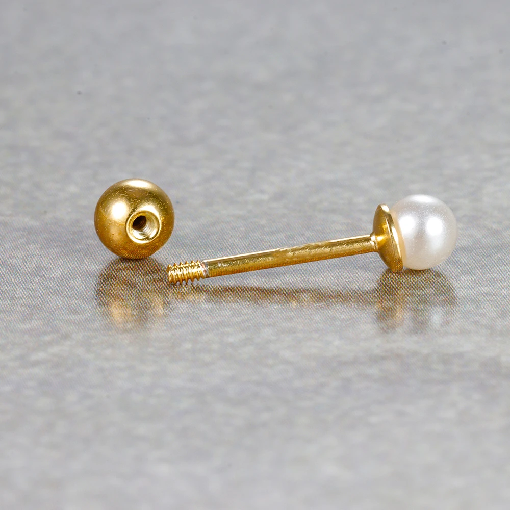 2pcs Simple Pearl Piercing Stud Earrings for Women 2023 Jewelry Stainless Steel Earring for Mother Day