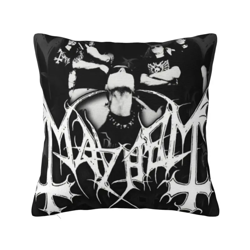 Custom Rock Mayhem Band Cushion Cover Sofa Living Room Square Throw Pillow Case