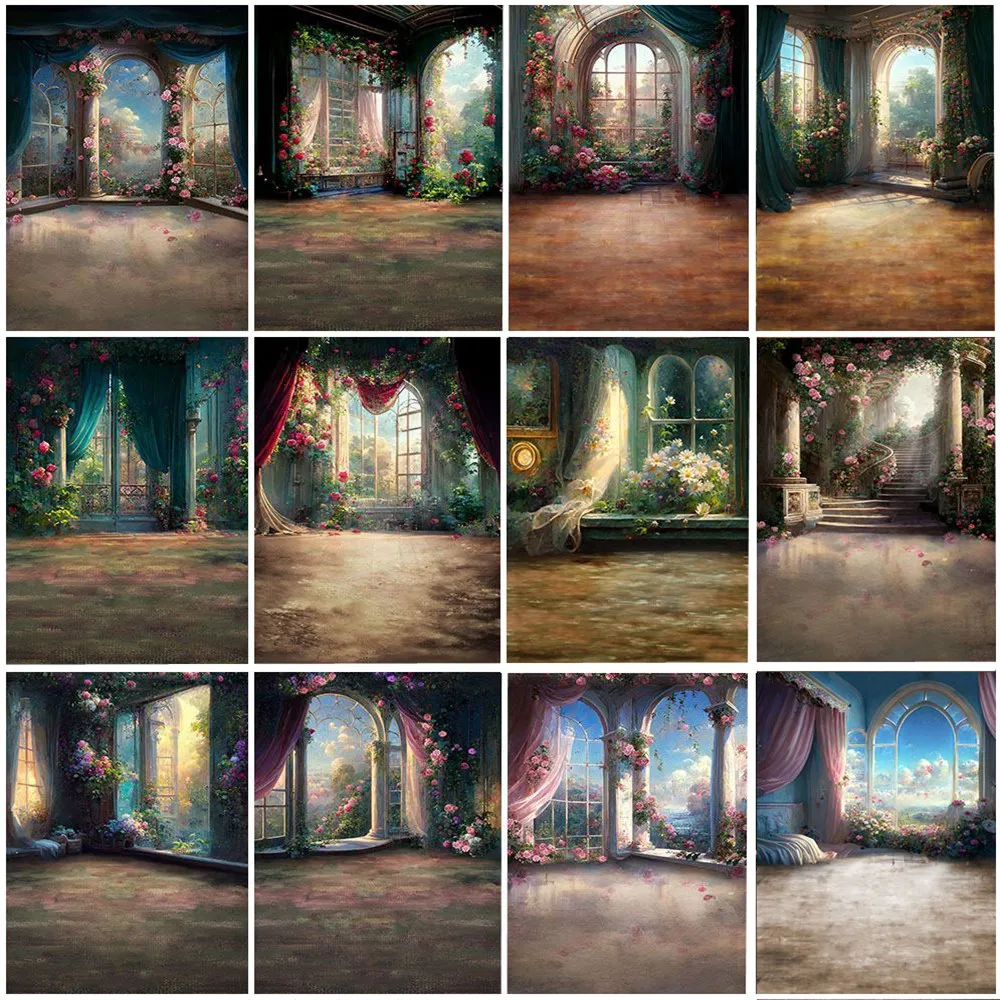 Mocsicka Fotografie Hintergrund Frühling verträumte Blume Ölgemälde Baby Kinder Frauen Porträt Hintergrund Fotostudio Fototermin Requisiten