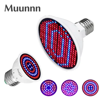 Muunnn LED grow light Hydroponic Growth Light E27 Led Grow Bulb Full Spectrum 220V UV Lamp Plant Flower Seedling High quality