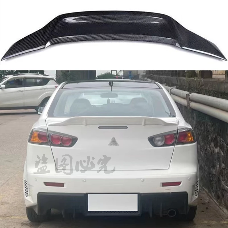 For Mitsubishi Lancer EX Evo 2010-2016 High quality ABS Rear Roof Spoiler Wing Trunk Lip Boot Cover Car Styling