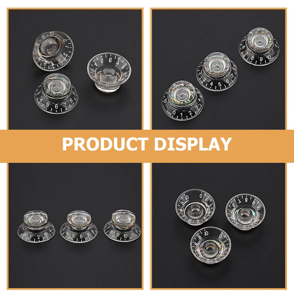 

3Pcs Electric Guitar Volume Knobs Sturdy Trustworthy Accessories Easy Install Simple Operate Suitable Any Guitar