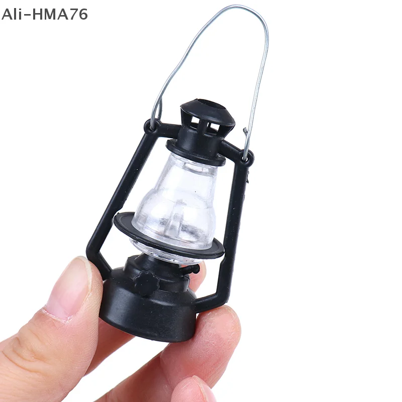 HMA76-1:12 Dollhouse children gift Toy mini Furniture Miniature black Kerosene lamp