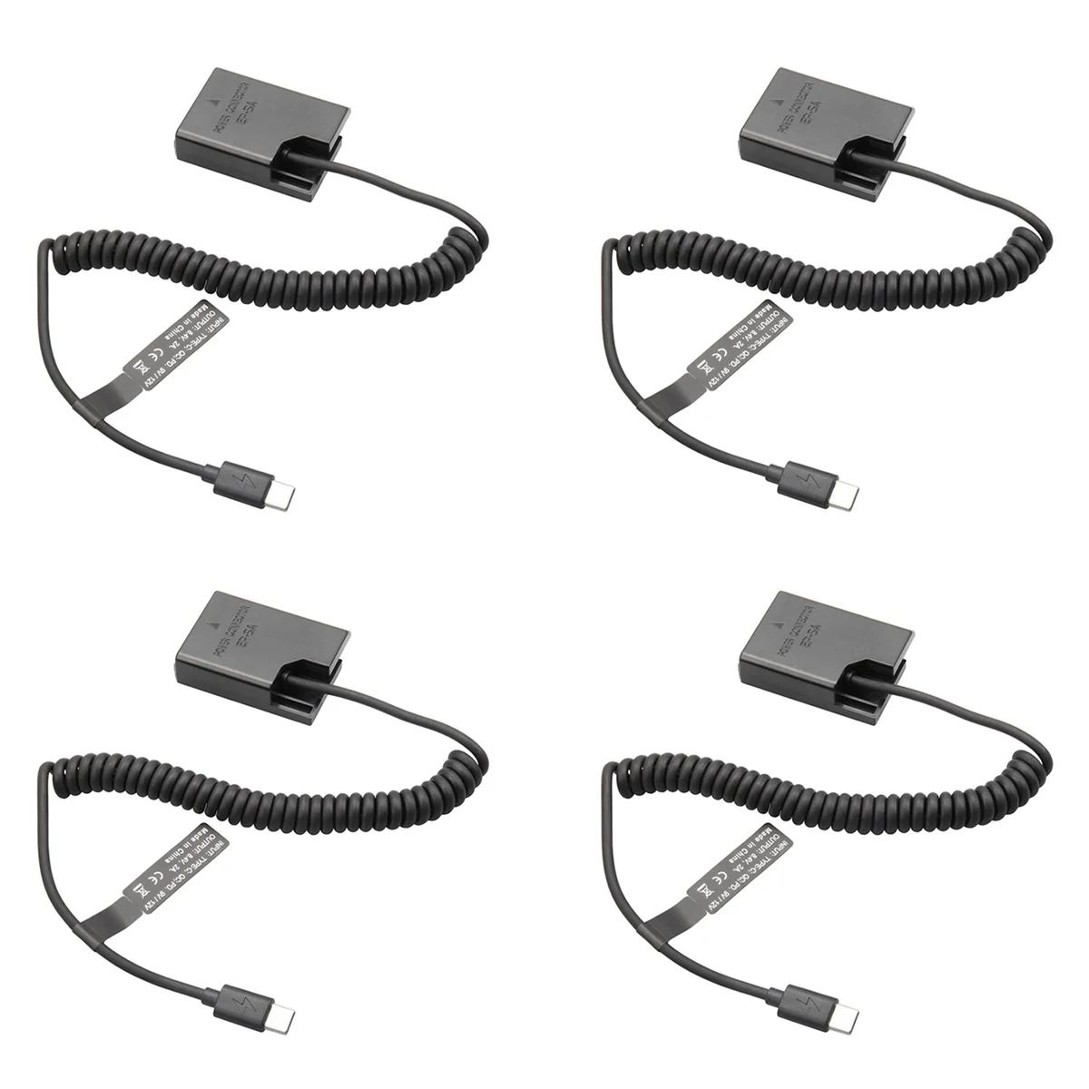 

4X EL14 Dummy Coupler Battery Type-C Spring Cable for D3100 D3500 D5100 D5200 D5300 D5600 P7000 P7100 P7700 P7800