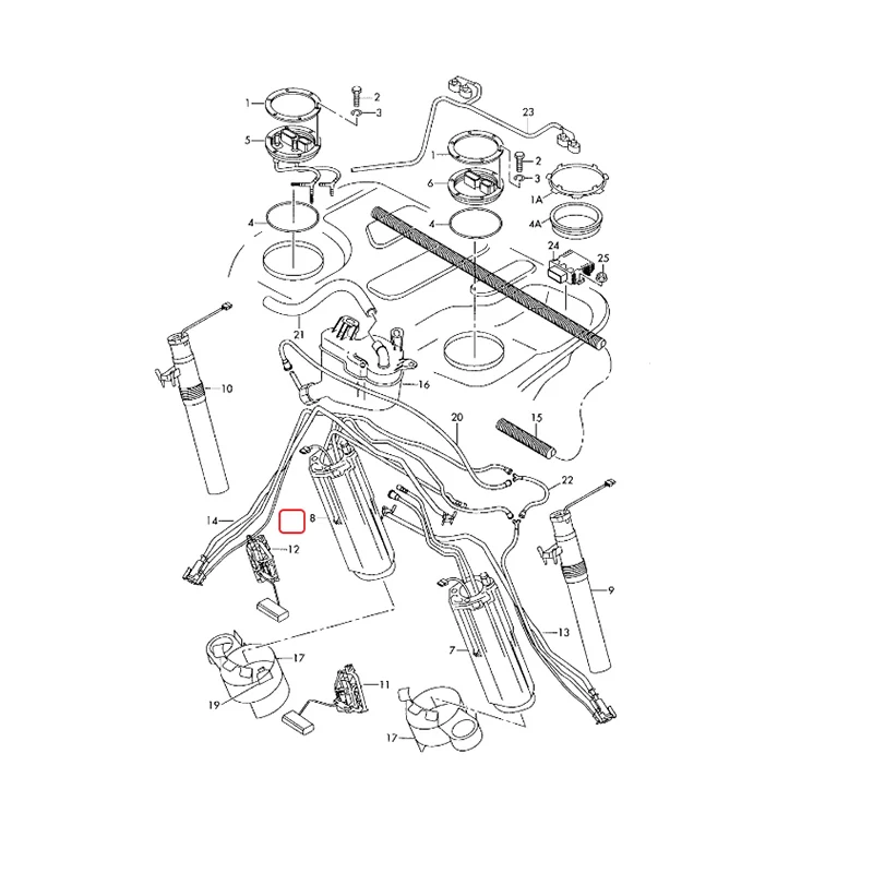 Rakitan pompa bahan bakar AUDI for untuk AUDI A8 S8 quattro 2005- 4E0 919 087G 4E0 919 087G 4E0 919 087H