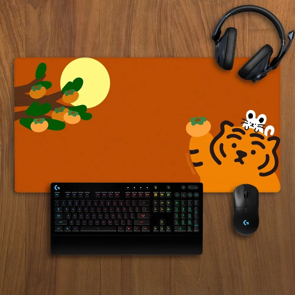 Cartoon MUZIKS TIGER Mousepads Non-slip Lockedge Office Student Gaming Thickened Large Writing Pad Cushion