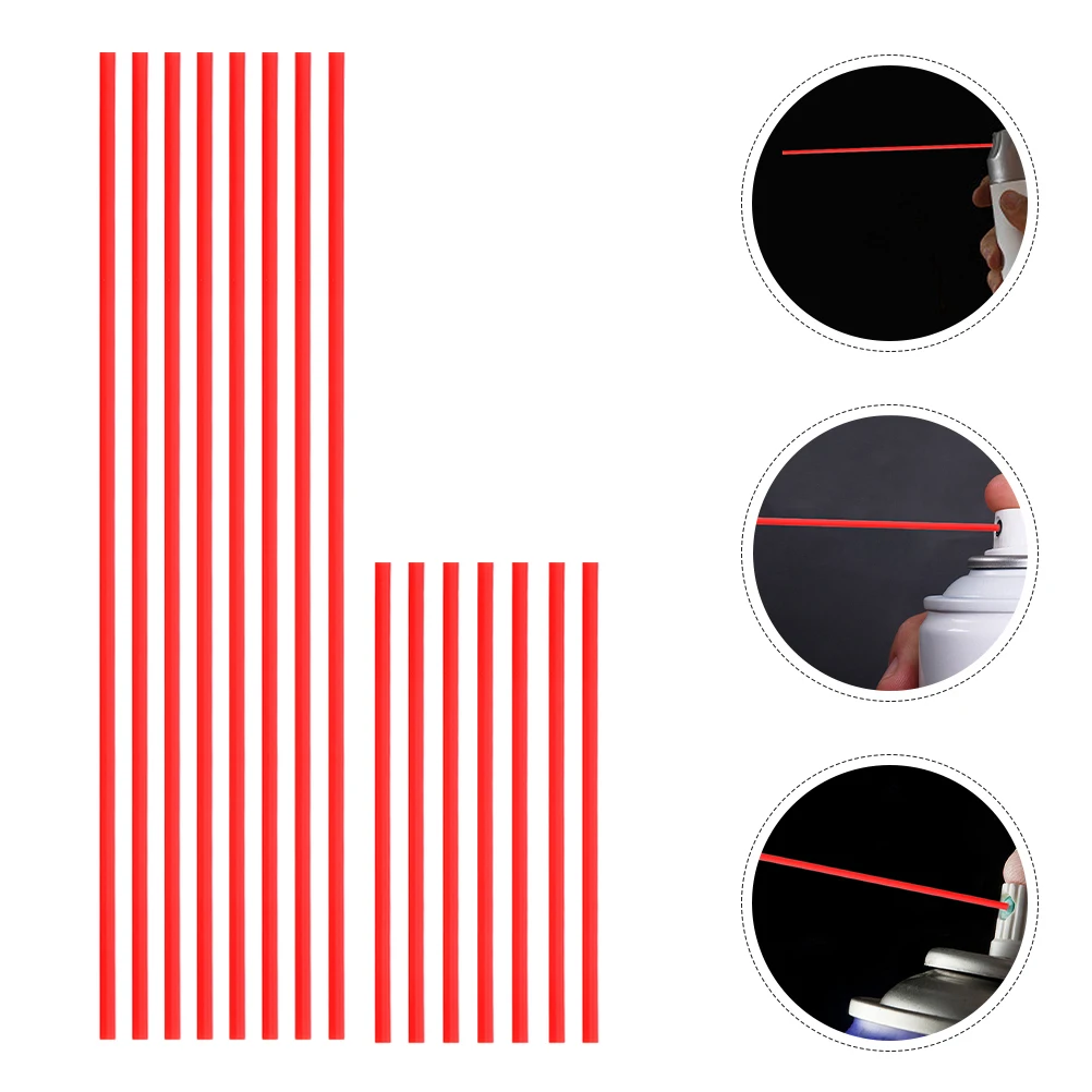 

40pcs Rust Bulk Small Tube Red Long Nozzle Spray Paint Tips Plastic Spray Can Nozzle Lightweight Extended Reach Precision