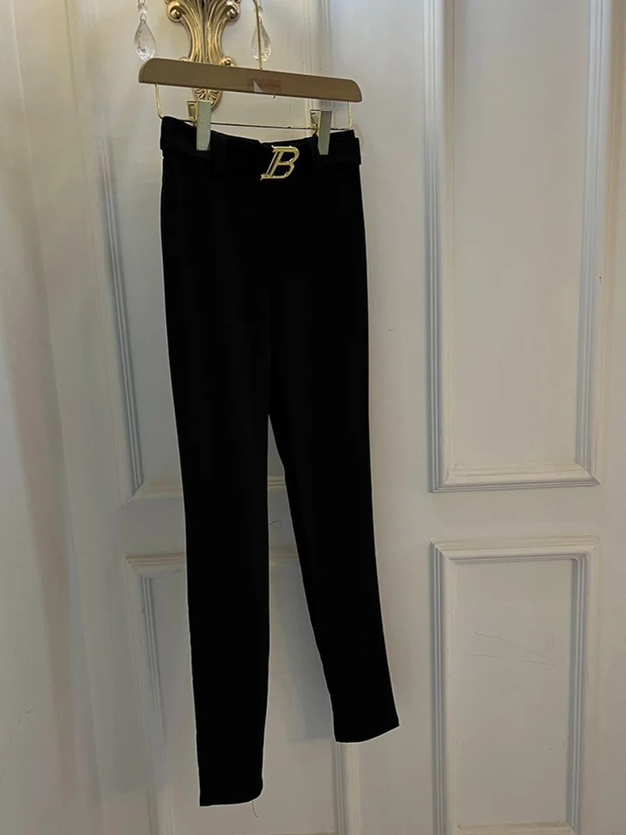 Pantaloni attillati invernali Cintura a vita media Casual Faion Nuovo arrivo Pantaloni Quali D664 Pantaloni lunghi strato base da donna