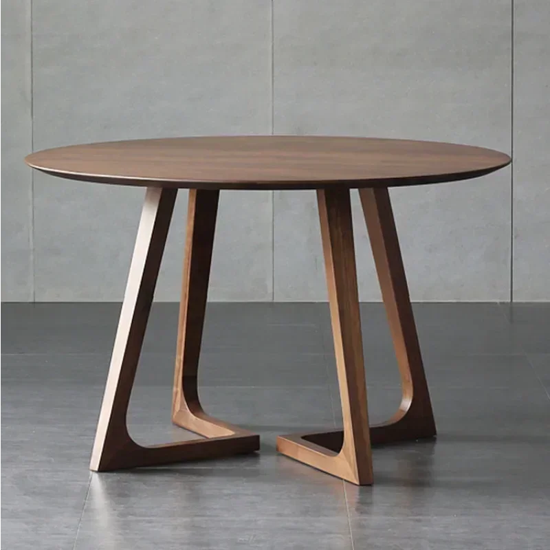 Nordic Round Table Solid Wood Table Family Small Living Room Simple Modern Dining