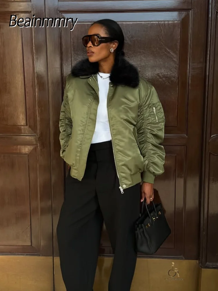 レディースウィンターボンバージャケット ヴィンテージパッチワークコットンコート 2025 ファーカラー ルーズショートストリートジッパー レディースファッションアウターウェア