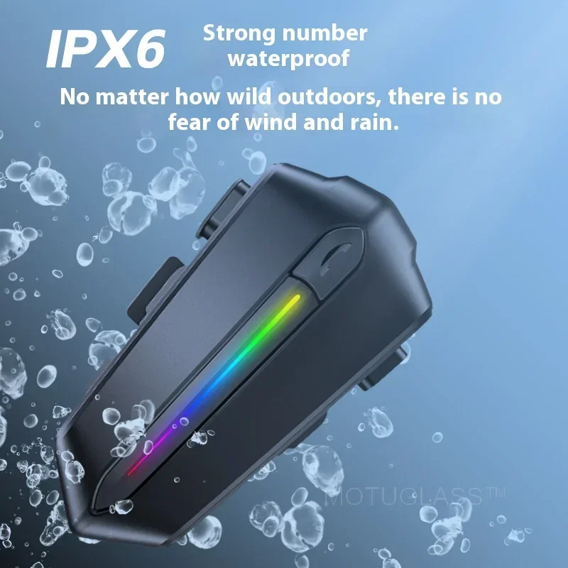 C5S บลูทูธชุดหูฟังหมวกกันน็อครถจักรยานยนต์ IPX6 กันน้ํา Fast CHARGING Type-C 48 ชั่วโมงแบตเตอรี่เพลง Voice Assistant หูฟัง