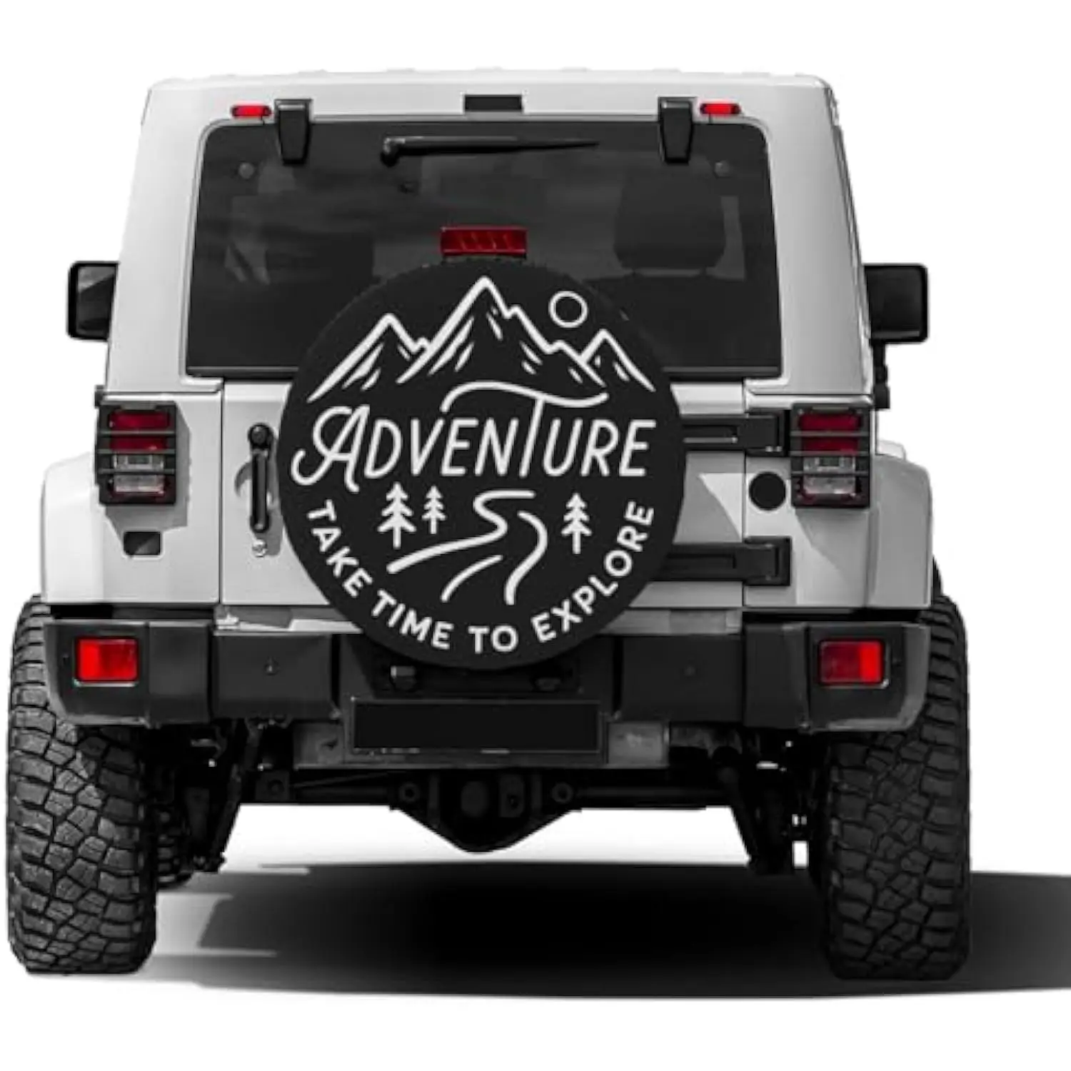 Adventure Take Time To Explore Spare Tire Cover Dust Proof Wheel Protector for Trailer RV SUV