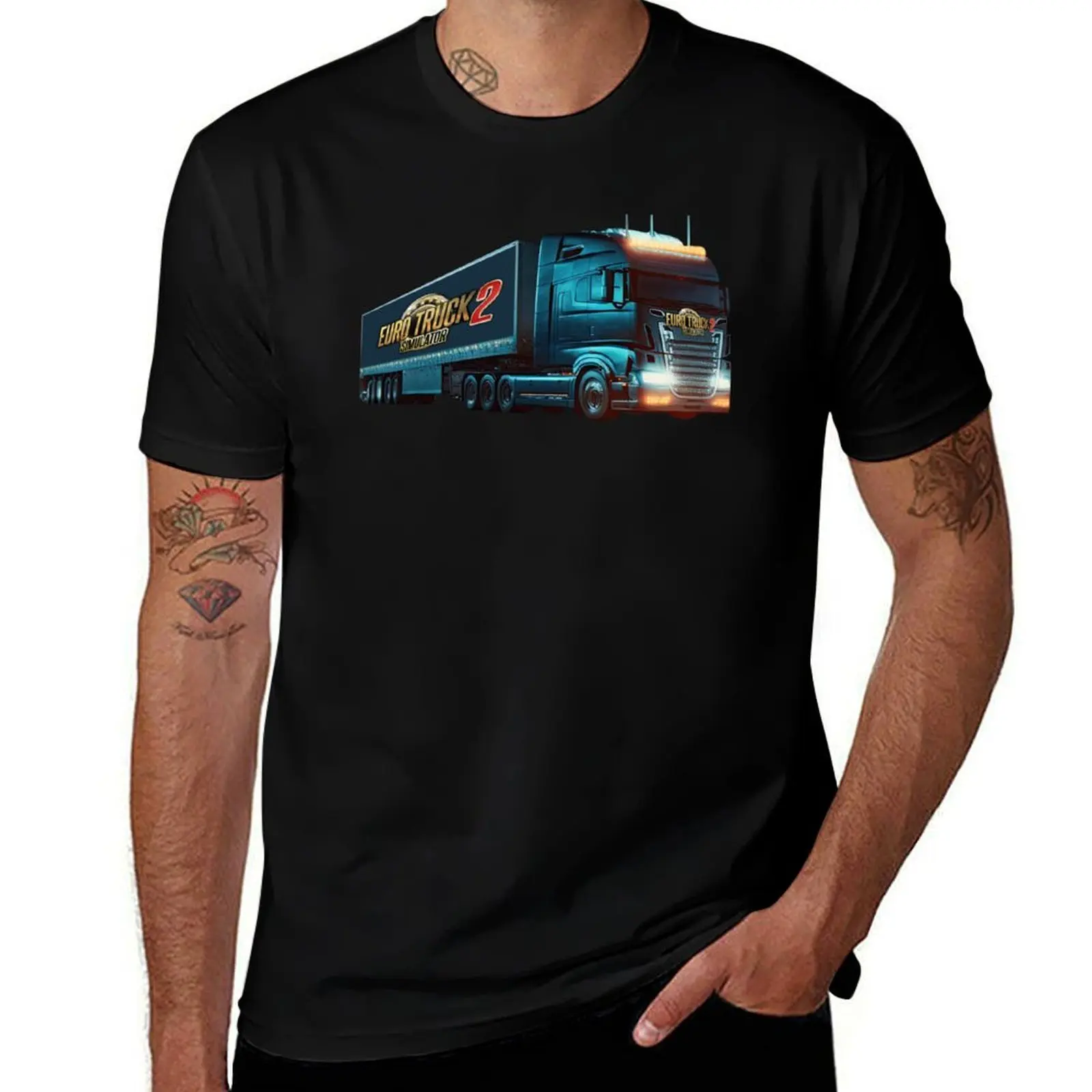 Euro Truck Simulator 2 - Huge Truck on Move T-Shirt Lightweight Hiking T-Shirt
