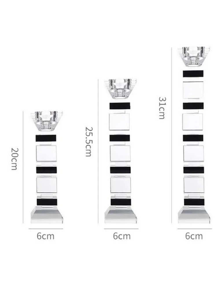 High Quality Candlestick Crystal Candle Holder Decorative Romantic Candlelight Dinner Candle Rack Candles Stand Ornament