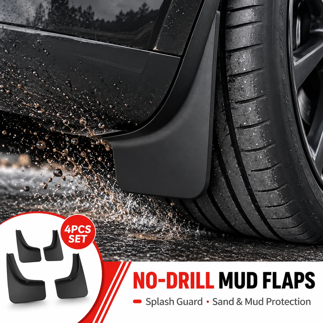 For Tesla Model Y 3 YL Mud Flaps No-Drill Front Rear Wheel Splash Guards Anti-Mud Sand Fender Protector Car Accessories