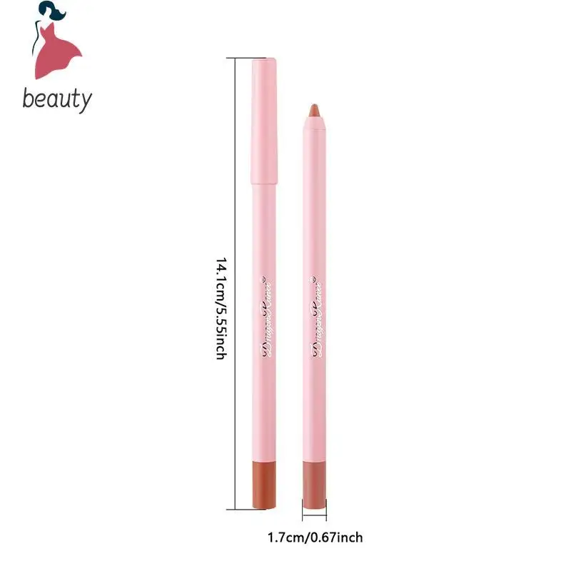 Lápis Matte Multicolor Lip Liner, maquiagem de contorno de lábios impermeável, duradoura, antiaderente, cosméticos sexy